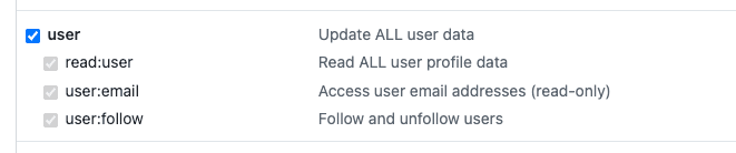 User Scope Selection